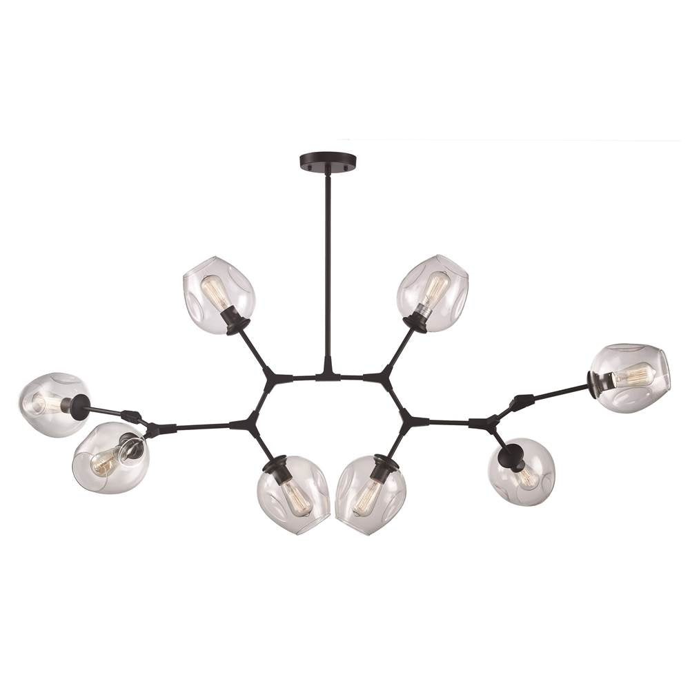 Trans Globe Lighting  8lt Pendant Web Cl Gls-ag