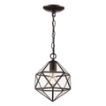 Trans Globe Lighting  1lt Pendant Clr Diamond Iron S