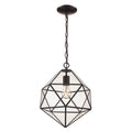 Trans Globe Lighting  1lt Pendant Clr Diamond Iron L