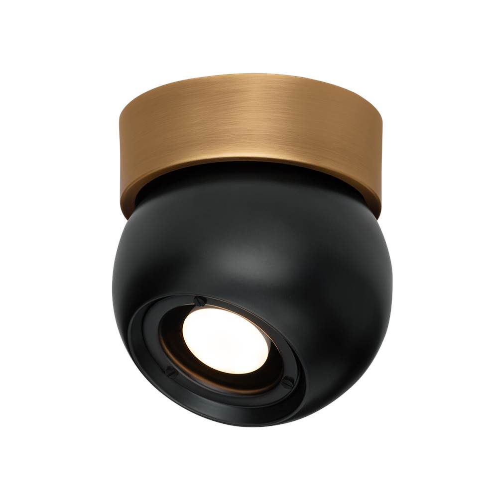 Troy Lighting C1406-PBR/SBK Patina Brass,Soft Black Odin Flush Mount Image 4