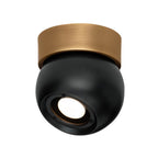 Troy Lighting C1406-PBR/SBK Patina Brass,Soft Black Odin Flush Mount Image 4
