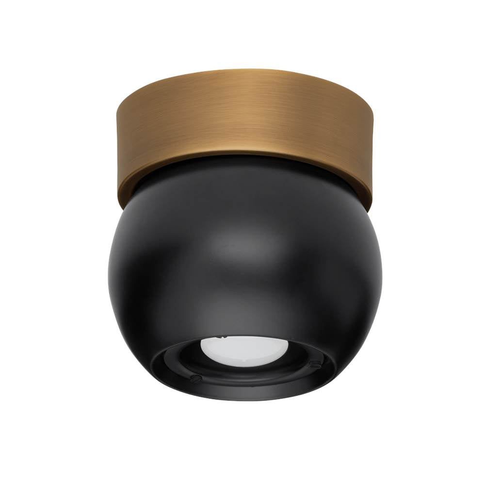 Troy Lighting C1406-PBR/SBK Patina Brass,Soft Black Odin Flush Mount Image 3