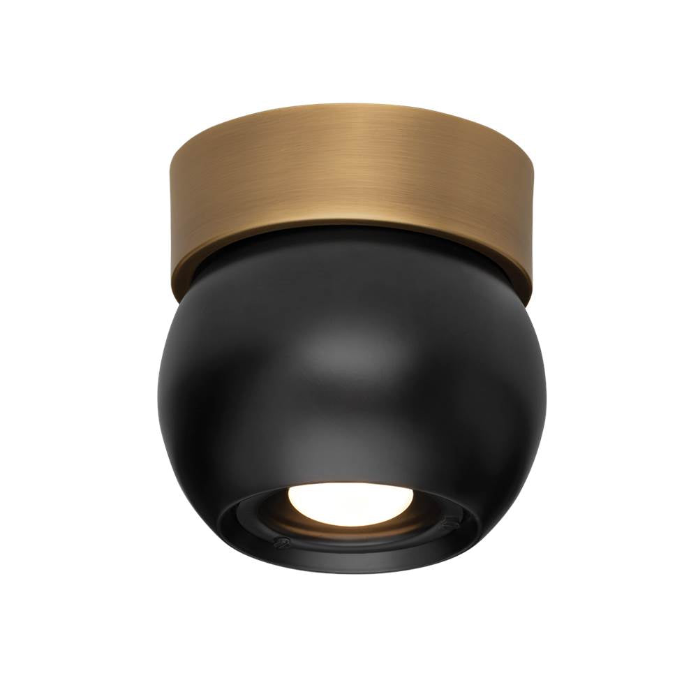 Troy Lighting C1406-PBR/SBK Patina Brass,Soft Black Odin Flush Mount Image 2