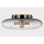 Troy Lighting C2915-PBR Patina Brass Gunner Flush Mount Image 1