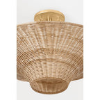 Troy Lighting C2425-VGL Vintage Gold Leaf Ketan Semi Flush Image 1