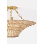 Troy Lighting C2425-VGL Vintage Gold Leaf Ketan Semi Flush Image 2
