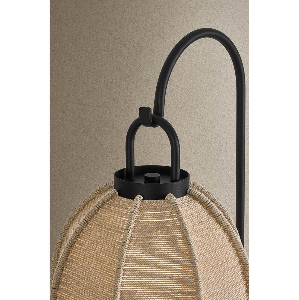 Troy Lighting PFL8674-TBK-LARGE Texture Black Maltby Floor Lamp With Large Shade Image 2