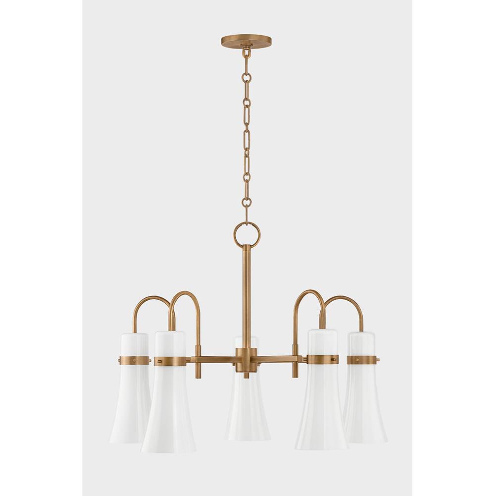 Troy Lighting F3427-PBR Patina Brass Maple Chandelier Image 1