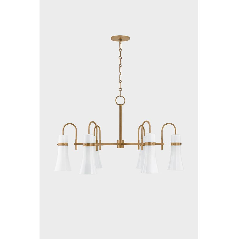 Troy Lighting F3430-PBR Patina Brass Maple Chandelier Image 1