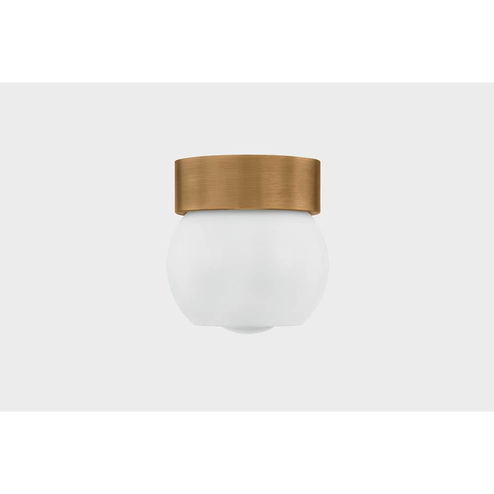 Troy Lighting C1406-PBR/SWH Patina Brass,Soft White Odin Flush Mount Image 1