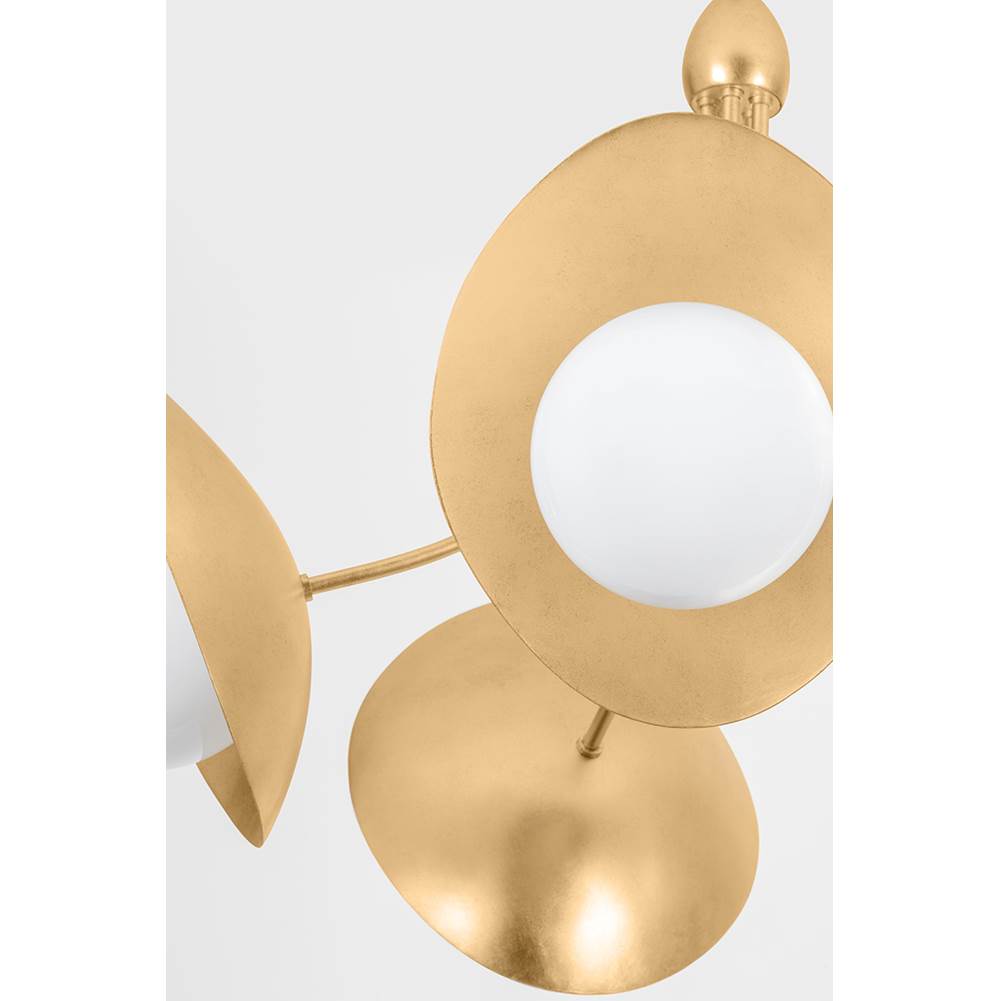 Troy Lighting F3038-VGL Vintage Gold Leaf Olson Chandelier Image 2