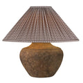 Troy Lighting Calabria Table Lamp With Gingham Brown Shade