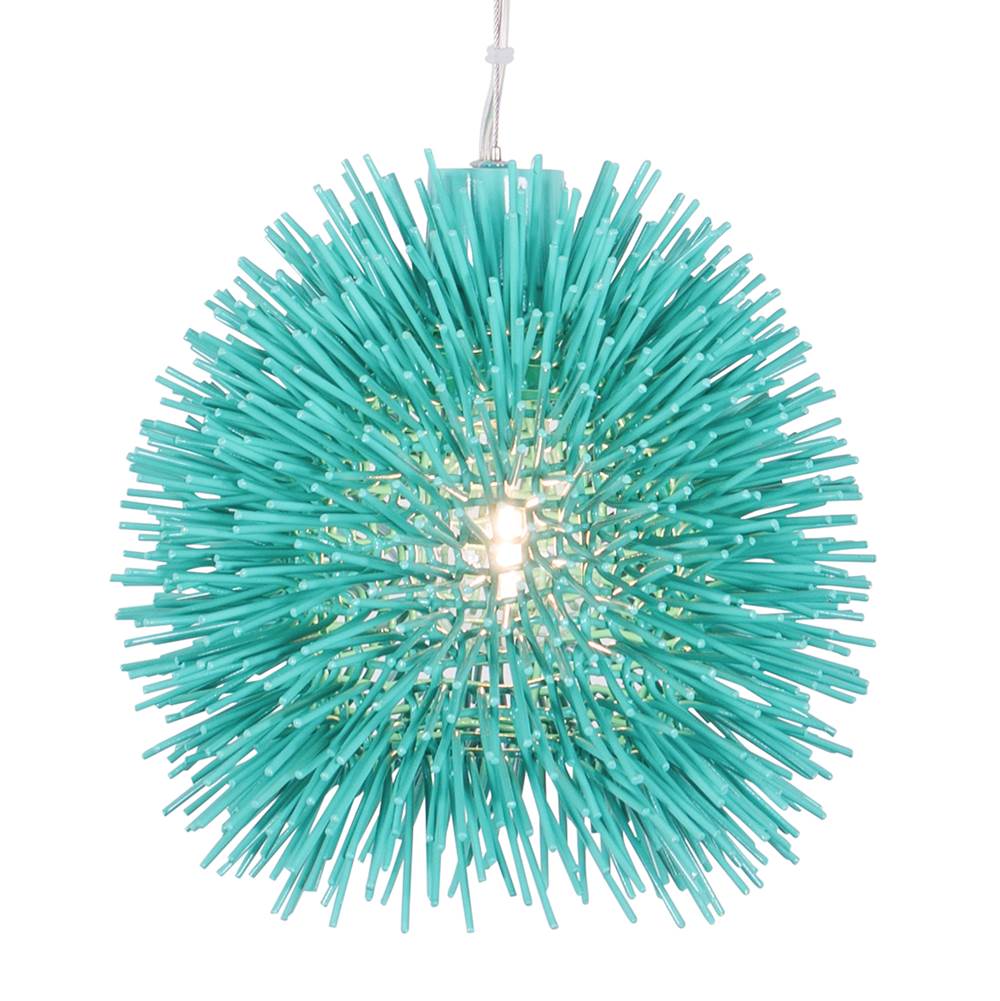 Varaluz 169M01AQ Aqua Velvet Urchin 1-lt Mini Pendant - Aqua Velvet Image 1