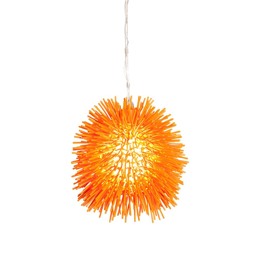 Varaluz 169M01OR Electric Pumpkin Urchin 1-lt Mini Pendant - Electric Pumpkin Image 1