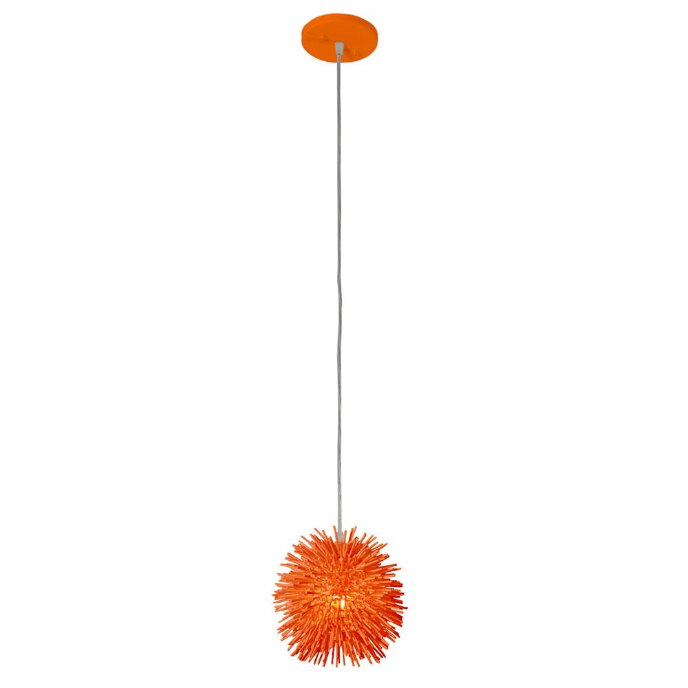 Varaluz 169M01SOR Electric Pumpkin Urchin 1-lt Uber Mini Pendant - Electric Pumpkin Image 1