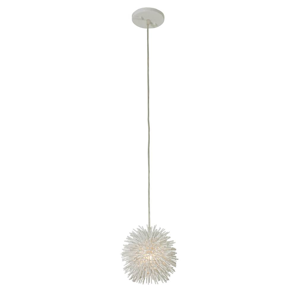 Varaluz 169M01SWH White Urchin 1-lt Uber Mini Pendant - White Image 1