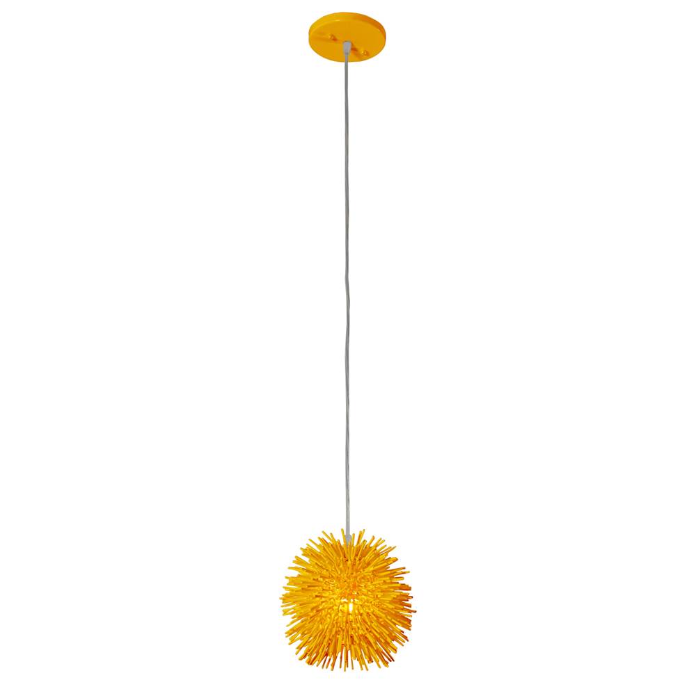 Varaluz 169M01SYE Un-Mellow Yellow Urchin 1-lt Uber Mini Pendant - Un-mellow Yellow Image 1
