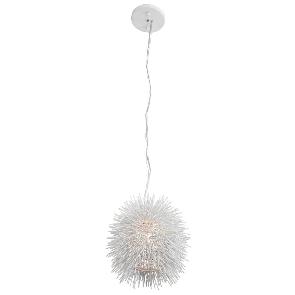 Varaluz 169M01WH White Urchin 1-lt Mini Pendant - White Image 1