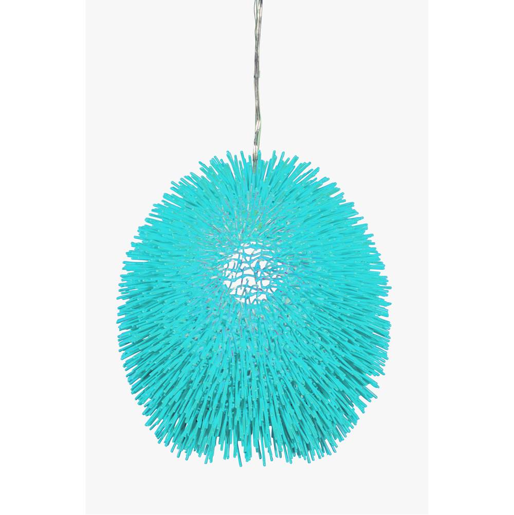Varaluz 169P01AQ Aqua Velvet Urchin 1-lt Pendant - Aqua Velvet Image 1