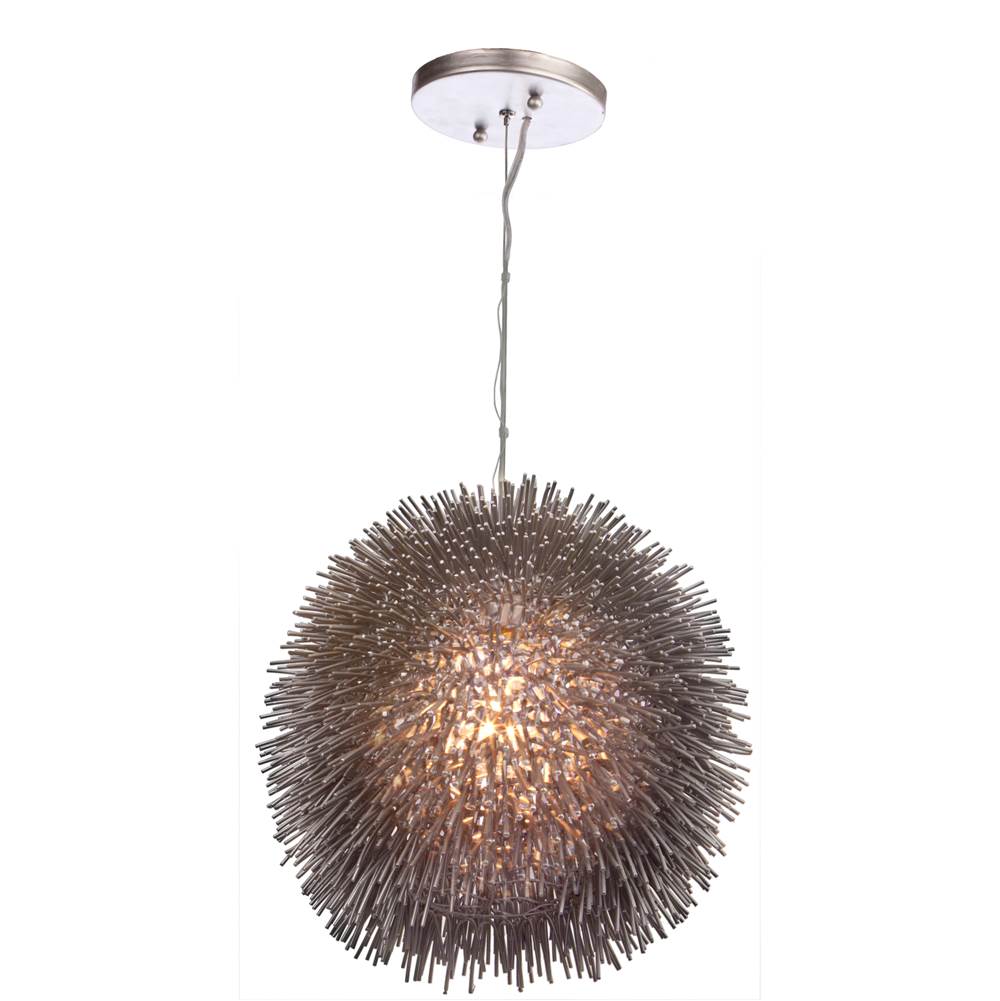 Varaluz 169P01CH Painted Chrome Urchin 1-lt Pendant - Painted Chrome Image 1