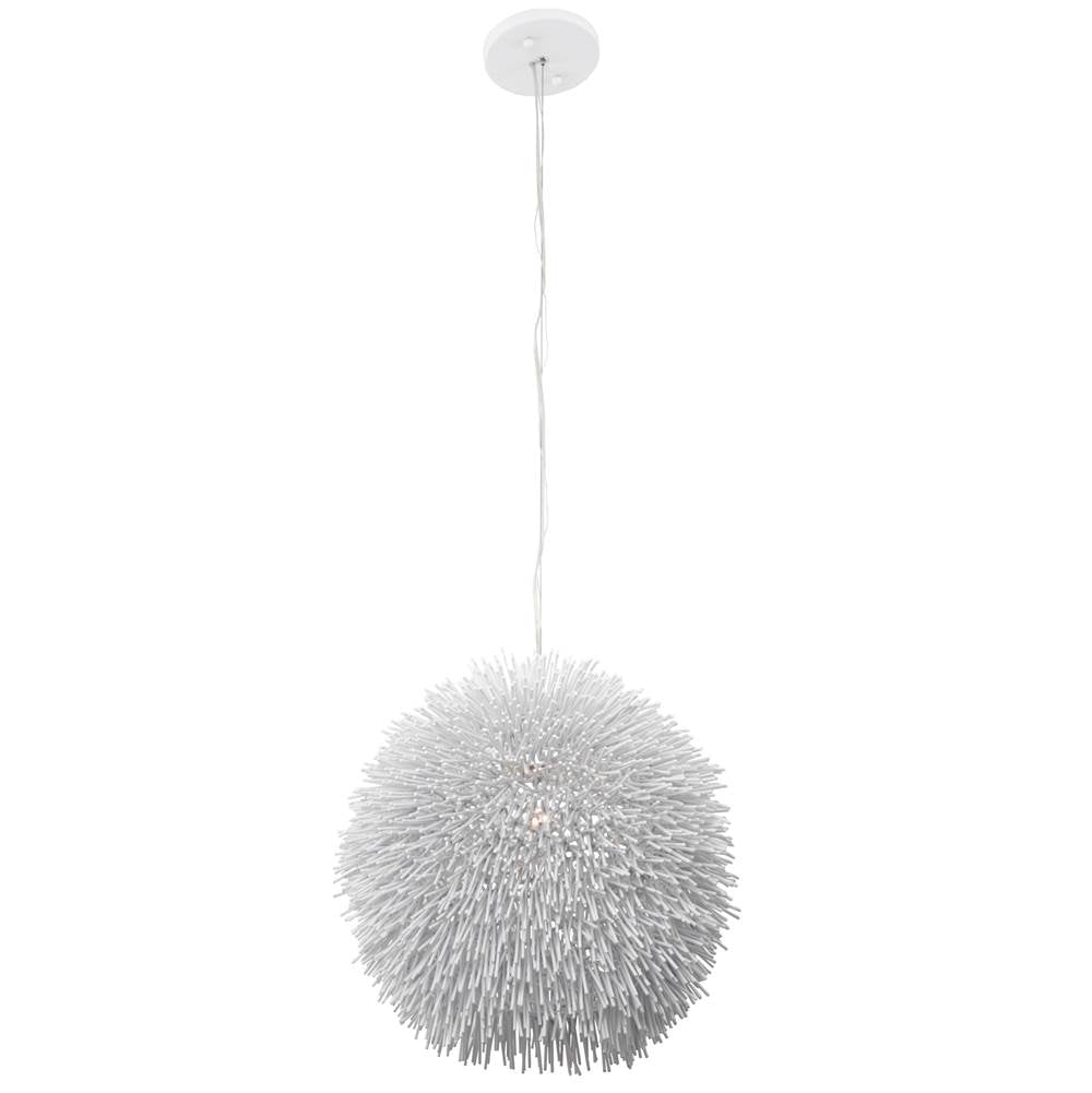 Varaluz 169P01WH White Urchin 1-lt Pendant - White Image 1