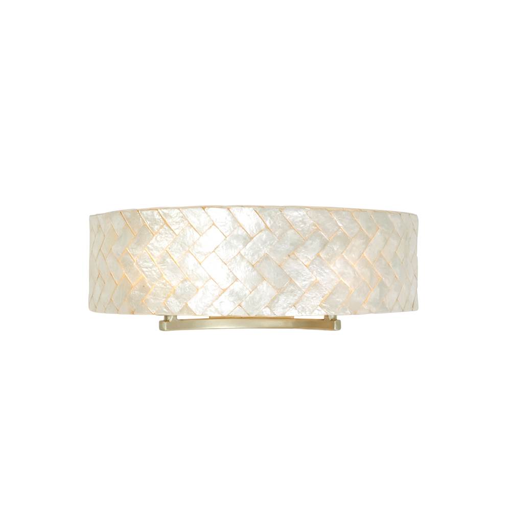 Varaluz 173B02B Gold Dust Radius 2-lt Bath - Herringbone Capiz Image 1