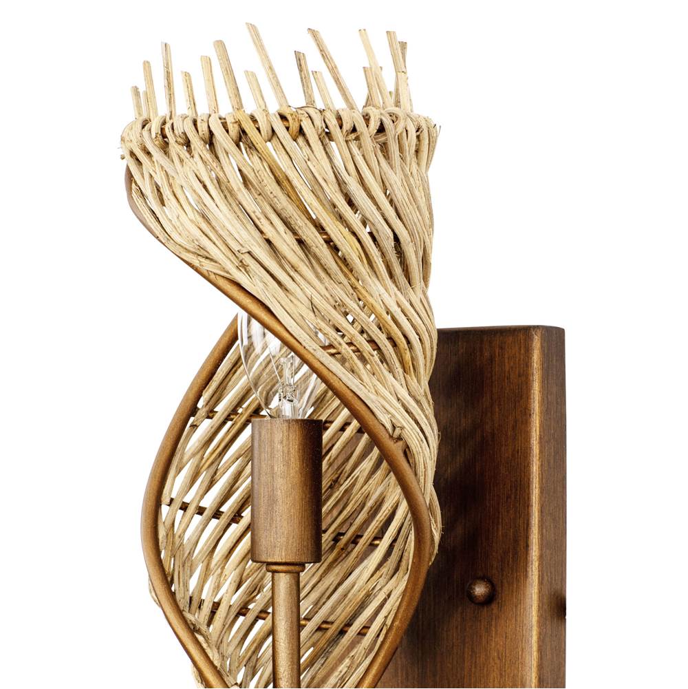 Varaluz 240K01RBTR Baguette,Natural Rattan Flow 1-lt Right Sconce - Baguette/natural Rattan Image 2