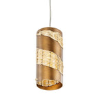 Varaluz Flow 1-lt Cylinder Mini Pendant - Baguette/natural Rattan