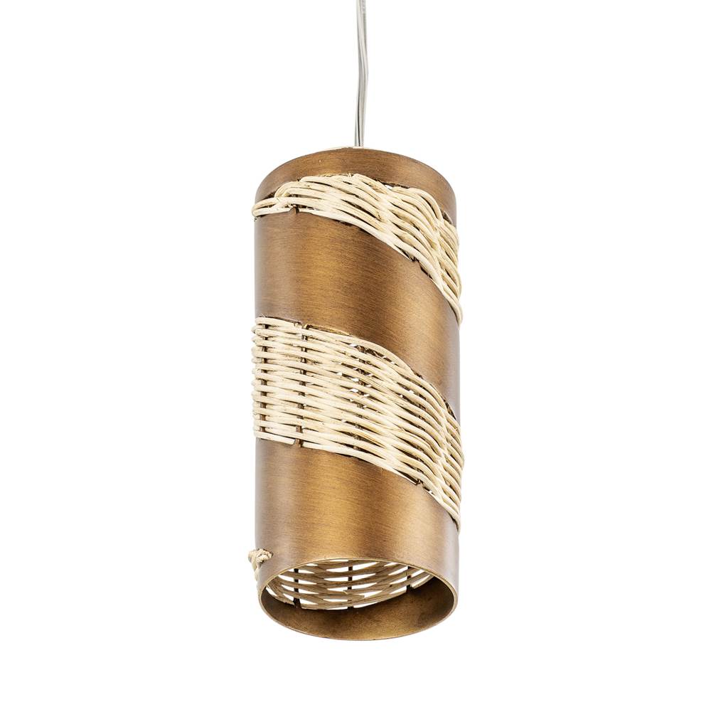 Varaluz 240M01BTR Baguette,Natural Rattan Flow 1-lt Cylinder Mini Pendant - Baguette/natural Rattan Image 3