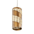Varaluz 240M01BTR Baguette,Natural Rattan Flow 1-lt Cylinder Mini Pendant - Baguette/natural Rattan Image 3
