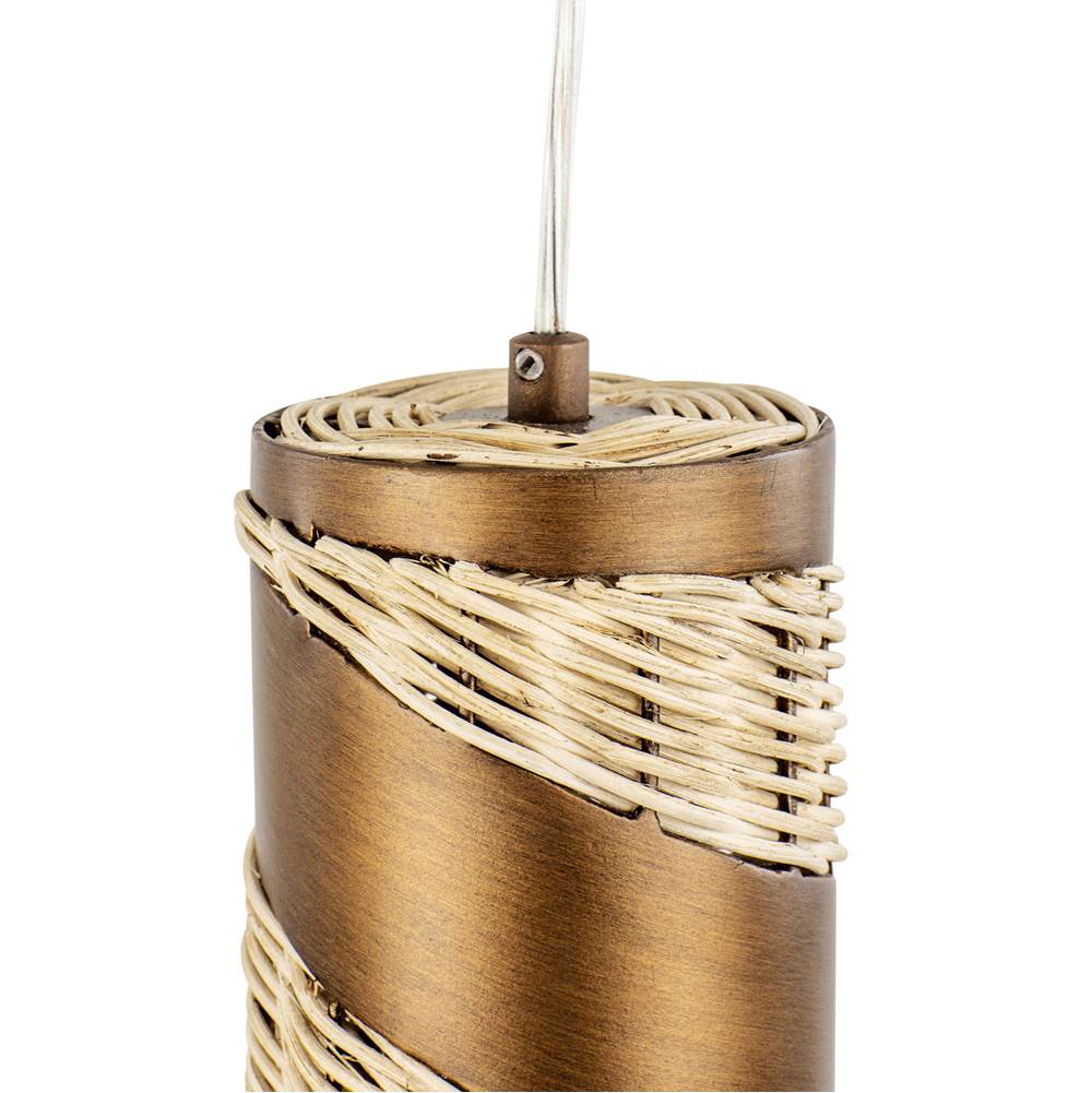 Varaluz 240M01BTR Baguette,Natural Rattan Flow 1-lt Cylinder Mini Pendant - Baguette/natural Rattan Image 2