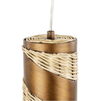 Varaluz 240M01BTR Baguette,Natural Rattan Flow 1-lt Cylinder Mini Pendant - Baguette/natural Rattan Image 2