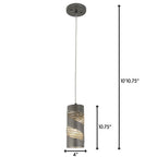 Varaluz 240M01SL Steel Flow 1-lt Cylinder Mini Pendant - Steel Image 3