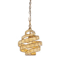 Varaluz 240P01BTR Baguette,Natural Rattan Flow 1-lt Twist Pendant - Baguette/natural Rattan Image 1