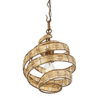 Varaluz Flow 1-lt Twist Pendant - Baguette/natural Rattan