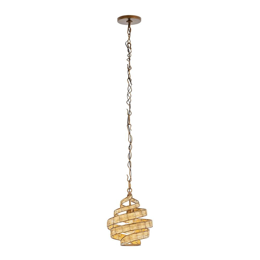 Varaluz 240P01BTR Baguette,Natural Rattan Flow 1-lt Twist Pendant - Baguette/natural Rattan Image 4