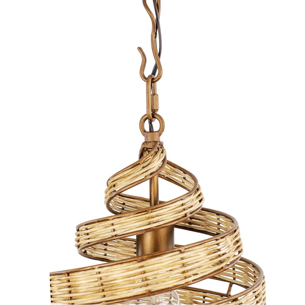 Varaluz 240P01BTR Baguette,Natural Rattan Flow 1-lt Twist Pendant - Baguette/natural Rattan Image 3