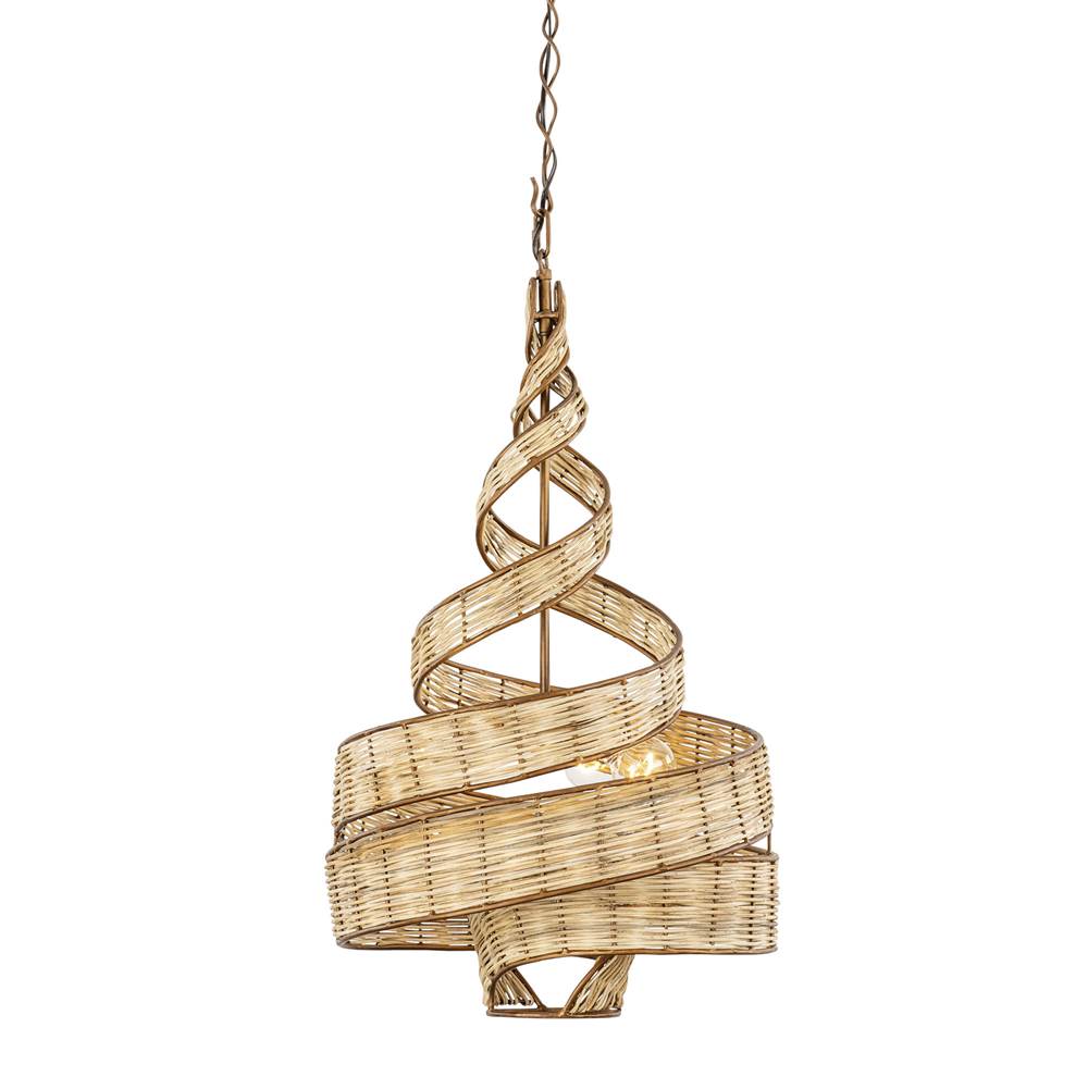 Varaluz 240P03BTR Baguette,Natural Rattan Flow 3-lt Twist Pendant - Baguette/natural Rattan Image 1