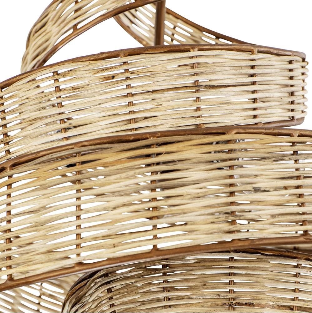 Varaluz 240P03BTR Baguette,Natural Rattan Flow 3-lt Twist Pendant - Baguette/natural Rattan Image 2