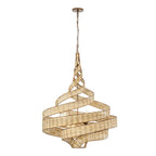 Varaluz 240P06LBTR Baguette,Natural Rattan Flow 6-lt Large Twist Pendant - Baguette/natural Rattan Image 4