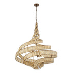 Varaluz Flow 8-lt Twist Pendant - Baguette/natural Rattan