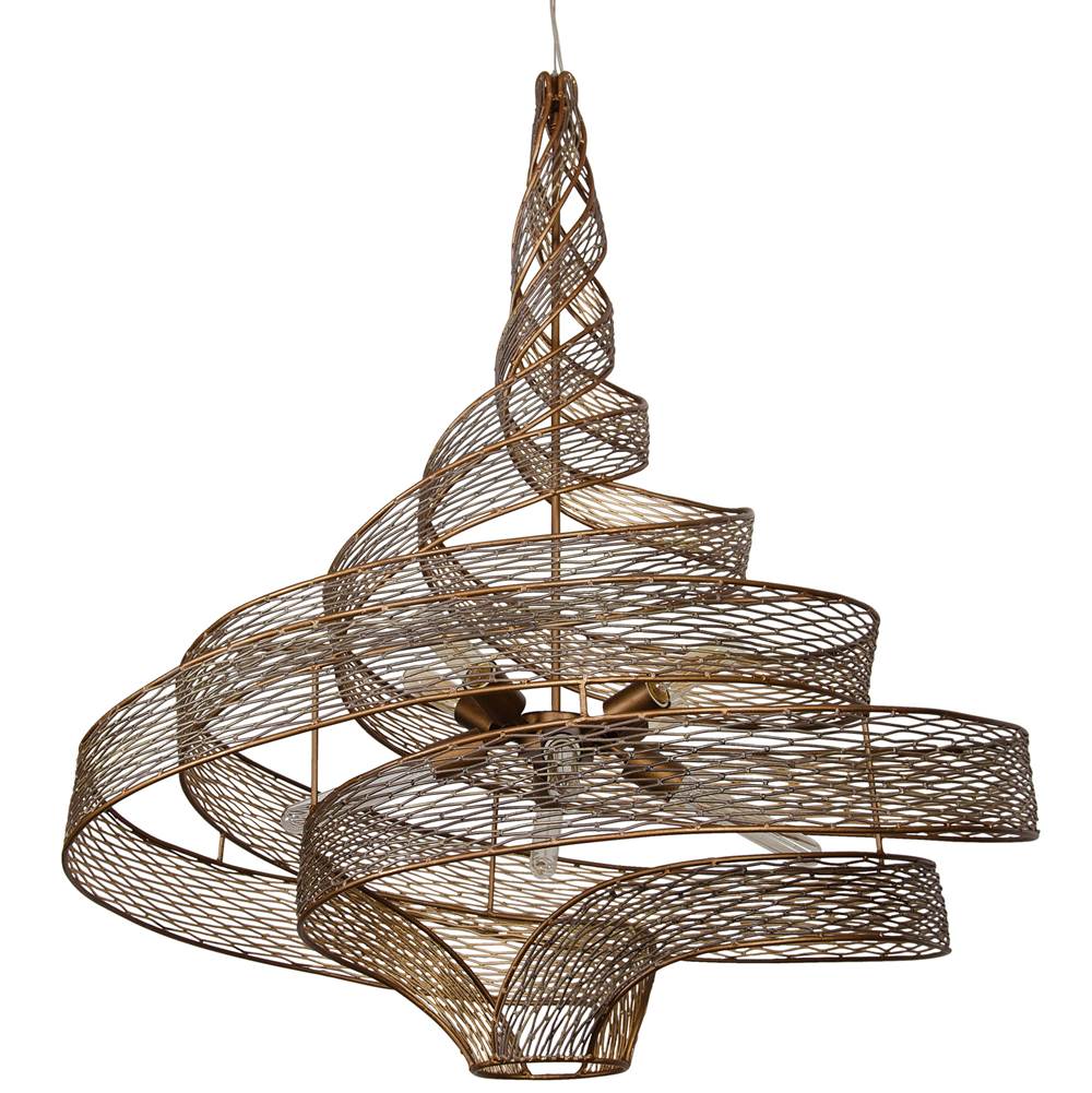 Varaluz Flow 8-lt Twist Pendant - Baguette/natural Rattan