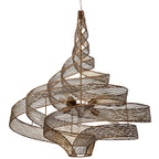 Varaluz Flow 8-lt Twist Pendant - Baguette/natural Rattan