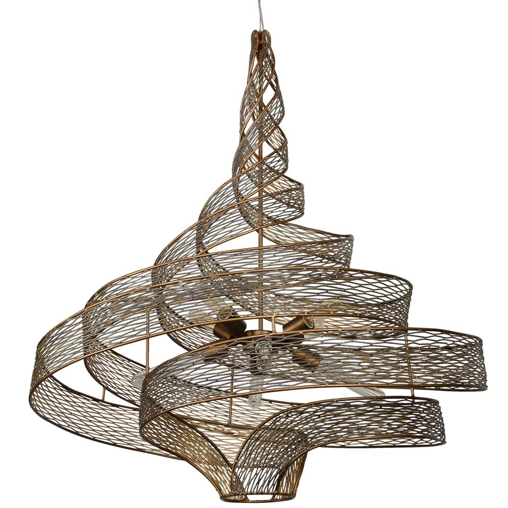 Varaluz 240P08HO Hammered Ore Flow 8-lt Twist Pendant - Hammered Ore Image 5