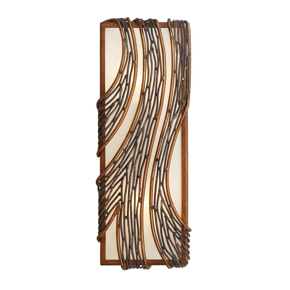 Varaluz 240W02HO Hammered Ore Flow 2-lt Vertical Sconce - Hammered Ore Image 1