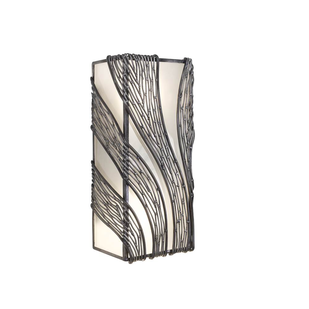 Varaluz 240W02SL Steel Flow 2-lt Vertical Sconce - Steel Image 1