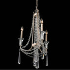 Varaluz 270C03TR Transcend Silver Barcelona 3-lt Crystal Chandelier - Transcend Silver Image 1