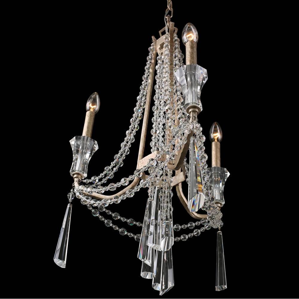 Varaluz 270C03TR Transcend Silver Barcelona 3-lt Crystal Chandelier - Transcend Silver Image 6