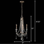 Varaluz 270C03TR Transcend Silver Barcelona 3-lt Crystal Chandelier - Transcend Silver Image 3