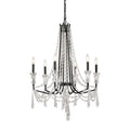Varaluz 270C06OX Onyx Barcelona 6-lt Crystal Chandelier - Onyx Image 1